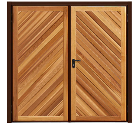 Chevron - Garador Timber Side Hinged Garage Doors 