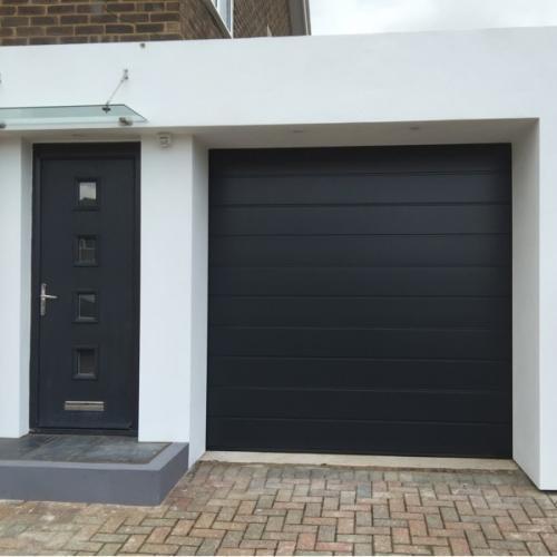 Hormann LPU 42 M Ribbed Titan Metallic CH703 Hormann Sectional Doors ...